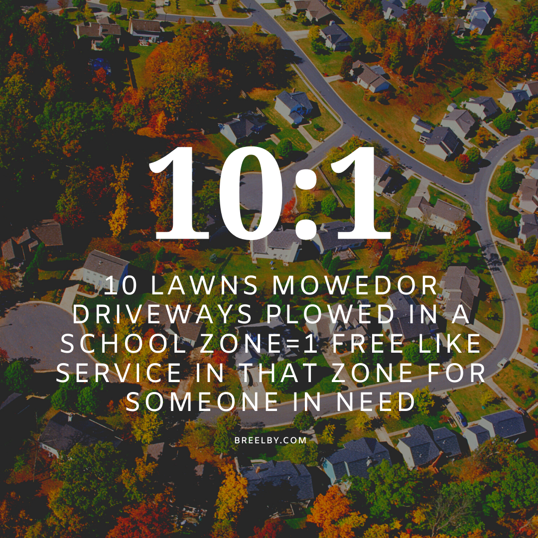 10 services = 1 free for someone in need